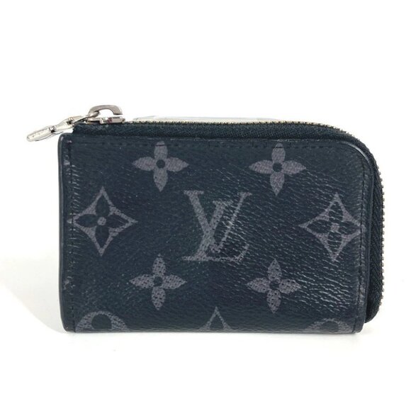 LOUIS VUITTON M63536 MonogramEclipse Portemone Jules Wallet Coin Case coin purse - Picture 1 of 11